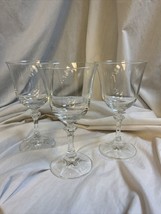 3 Vintage Royal Bavarian Pattern RBV1 Crystal Clear  Water Wine Goblets - £14.90 GBP