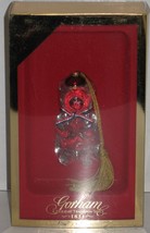 Vtg Gorham Crystal Teddy 100th Anniversary Ed Patriotic Christmas Ornament w/Box - £14.90 GBP