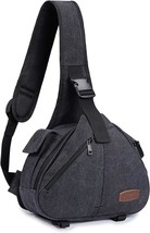 S-Zone Canvas Camera Sling Bag Dslr Lens Anti-Theft Backpack Shoulder Crossbody - £34.38 GBP