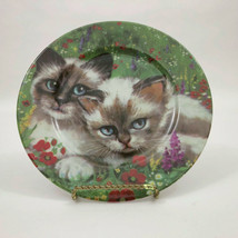 Email De Limoges Decorative Plate 1855 7-1/2&quot; Siamese Kittens - £13.44 GBP