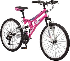 Mongoose Exlipse Full Dual-Suspension Mountain Bike for Kids, Featuring - $366.99