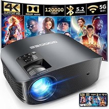 Projector 4K With Wifi And Bluetooth Supported, Fhd 1080P Mini Projector... - $370.99