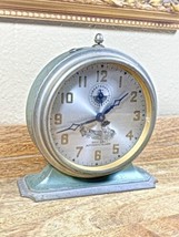 Running Art Deco 8 Day Alarm Clock &quot;The National Call&quot; Vintage US Made  (K9921) - £59.90 GBP