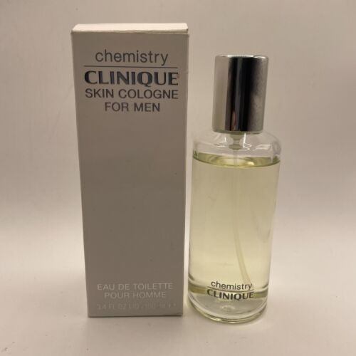 Clinique CHEMISTRY 3.4 oz 100 ml EDT For Men Skin Cologne Vtg Rare- NEW IN BOX - £321.30 GBP