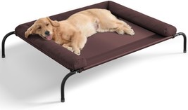 Cooling Elevated Dog Bed For Large Dogs, Portable Indoor &amp; Outdoor Raised Dog Be - £42.79 GBP