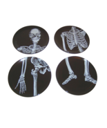 Set 4 Department 56 Halloween Skeleton Skull Bones Plates Dessert Appeti... - $12.86