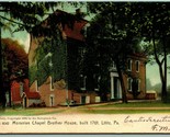 Moravian Chapel Lititz Pennsylvania Pa 1907 Dagherrotipo Udb Cartolina C14 - $3.03