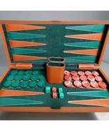 Vintage Backgammon Green Dotted Caramel Swirl Piece Set  **READ** - $2,785.50 MXN