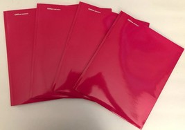 Office Depot 2-Pocket Folders with fasteners-4 counts Glossy Bright Pink-SHIP24H - £15.73 GBP