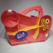 LPS Littlest Pet Shop Pink Plastic Travel Carry Storage Case 2009 Hasbro 10x13 - $14.95