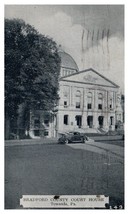 Bradford County Court House Towanda Pennsylvania RPPC Postcard Posted 1943 - £11.64 GBP