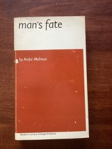 MAN&#39;S FATE - Andre Malraux - EXISTENTIALIST Novel - 1927 SHANGHAI, CHINA... - $7.98