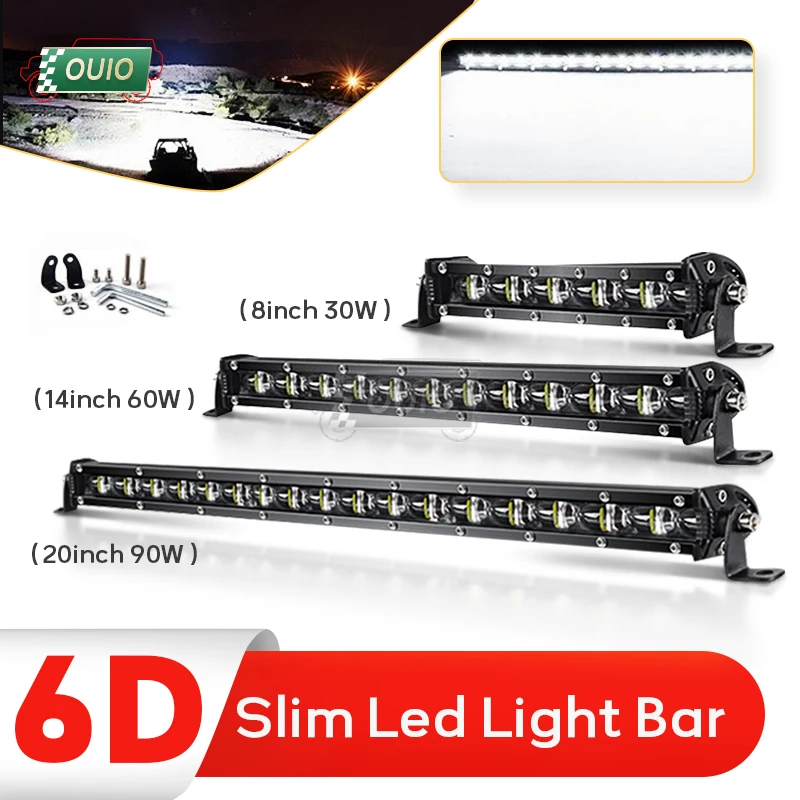 Sporting Work Light Super Bright LED Light Bar 6D 8-20inch Offroad Combo Led Bar - £47.77 GBP