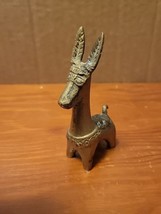 Vintage Brass Or Bronze Burro Donkey Animal 3.5&quot; Small - $22.05