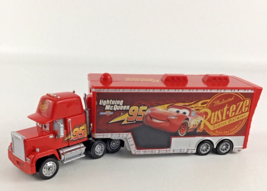Disney Pixar Cars Mack Hauler Semi Truck 9" Plastic Figure Toy Rig Mattel 2006 - $34.60