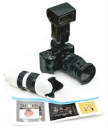 Dollhouse Miniatures - Digital EOS Camera with Zoom Lens - £17.22 GBP