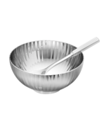 Bernadotte by Georg Jensen Stainless Steel Salt Cellar and Spoon Set - New - £53.66 GBP