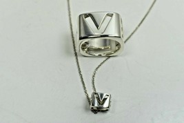 Tiffany &amp; Co LOVE Cube Pendant Charm Necklace Sterling Silver Retired Rare - $327.75