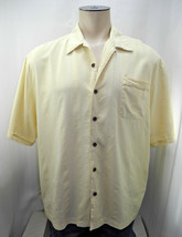 Jamaica Jaxx Island Style Yellow Silk Short Sleeve Button-Front Shirt - ... - $15.16