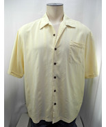 Jamaica Jaxx Island Style Yellow Silk Short Sleeve Button-Front Shirt - ... - $20.73 CAD