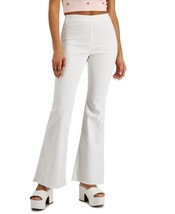 Tinseltown Juniors&#39; High-Rise Flare-Leg Jeans Ivory Size 7 - £21.43 GBP