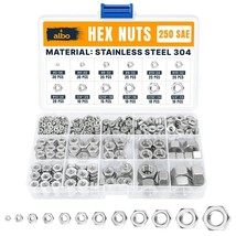Hex Nuts &amp; Lock Nuts Set Stainless Steel 304 | Metric/SAE | M2–M12 | 1/4... - $356.46 MXN+