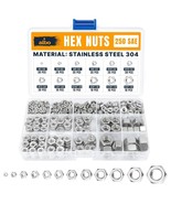 Hex Nuts &amp; Lock Nuts Set Stainless Steel 304 | Metric/SAE | M2–M12 | 1/4... - $356.46 MXN+