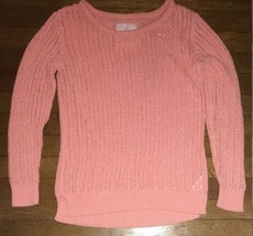 * LOGG H&amp;M womens Small coral orange knit pullover sweater - £11.65 GBP