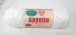 Sayelle Acrylic 4 Ply Knitting Worsted Weight Yarn Dye 1001-WHITE 338996-702 - £3.98 GBP