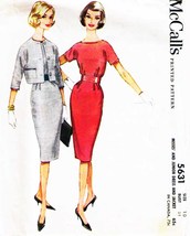 Misses' DRESS & JACKET Vintage 1960 McCall's Pattern 5631 Size 10 - £9.56 GBP