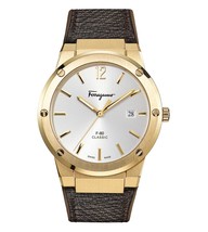 Orologio Ferragamo Uomo F-80 SFDT00819 Classico Cinturino Marrone Acciaio Qua... - £211.27 GBP