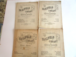 Vintage Sheet Music 1890&#39;S The Saalfield Library Vocal Music 5 Booklets - £19.51 GBP
