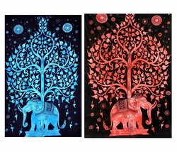 2 pcs Wholesale Beach lot Indian Twin Tapestry Mandala Wall Hanging - £22.48 GBP