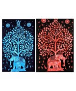 2 pcs Wholesale Beach lot Indian Twin Tapestry Mandala Wall Hanging - $38.42 CAD