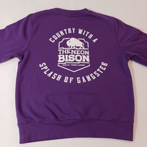 Just Hoods by AWDis JHA030 THE NEON BISON Men's Purple Pullover Sweater Size S image 13