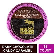 Moose Munch Coffee, Dark Chocolate Candy Caramel, 35 Single Serve Cups - £18.87 GBP