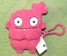 Ugly Dolls Pink Moxy Doll Clip On Plush Hasbro 5.5&quot; Stuffed Key Chain Back Pack - £6.50 GBP