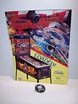 Black Rose Pinball Machine FLYER And Plastic Promo Skull Original UNUSED 1992 - £11.92 GBP