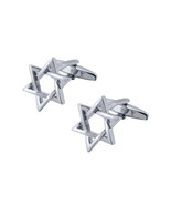 Lucky Silver Hexagonal Star Cufflinks - £15.17 GBP