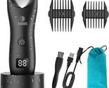 Waterproof Pubic Groin Hair Trimmer For Men&#39;S Grooming Kit With Lcd Disp... - £25.72 GBP