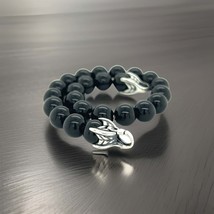 David Yurman Authentic Estate Onyx Spiritual Beads Bracelet 8&quot; Silver DY436 - £198.72 GBP