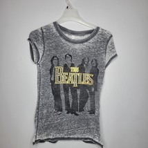 The Beatles Womens Shirt Large Grey Short Sleeve Thin Band Tee - £10.80 GBP