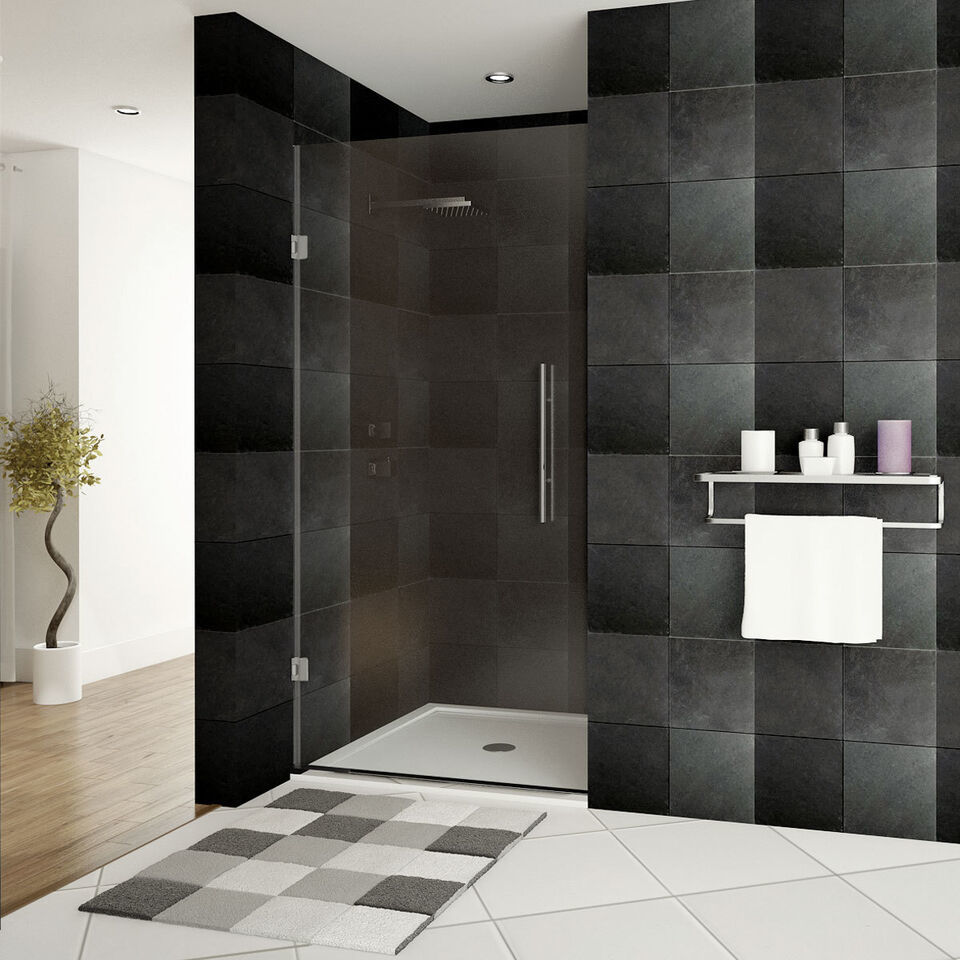 36&quot;Wx72&quot;H Pivot Frameless Shower Door ULTRA-E Brushed Nickel by LessCare - $577.17