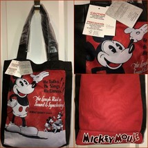 Disney Mickey Mouse Walt Disney Comic Canvas Faux Leather Tote Shopper Handbag - £12.39 GBP