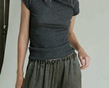 Nation Ltd Katie Draped Top Marled Grey - $100.00