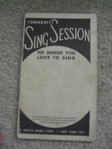 Vintage 1950s Booklet Community Sing Session 101 Songs to Sing - $21.78