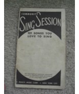 Vintage 1950s Booklet Community Sing Session 101 Songs to Sing - £17.09 GBP
