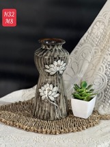 Pottery vase ceramic flower vase handmade in Vietnam H32cms - £104.47 GBP