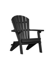 Kids Folding Adirondack Chair - 4 Season Recycled Child Sized Furniture Black - £240.54 GBP