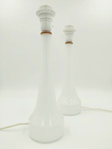 Mid-Century Modern Berndt Nordstedt for BERGBOMS Opaline Glass Teak Table Lamps - £479.61 GBP